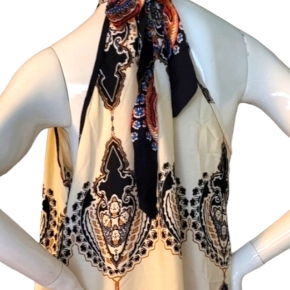 🟢$18 Boho Halter Neck dress L NWT - Picture 2 of 6